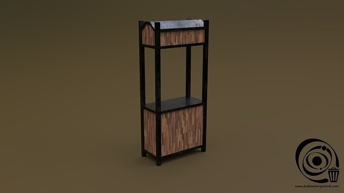 Trade stand 11 R Low-poly 3D model