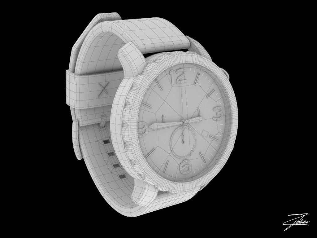 Fossil JR 1486 wristwatch 3D model_8