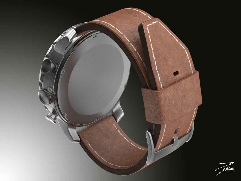 Fossil JR 1486 wristwatch 3D model_3