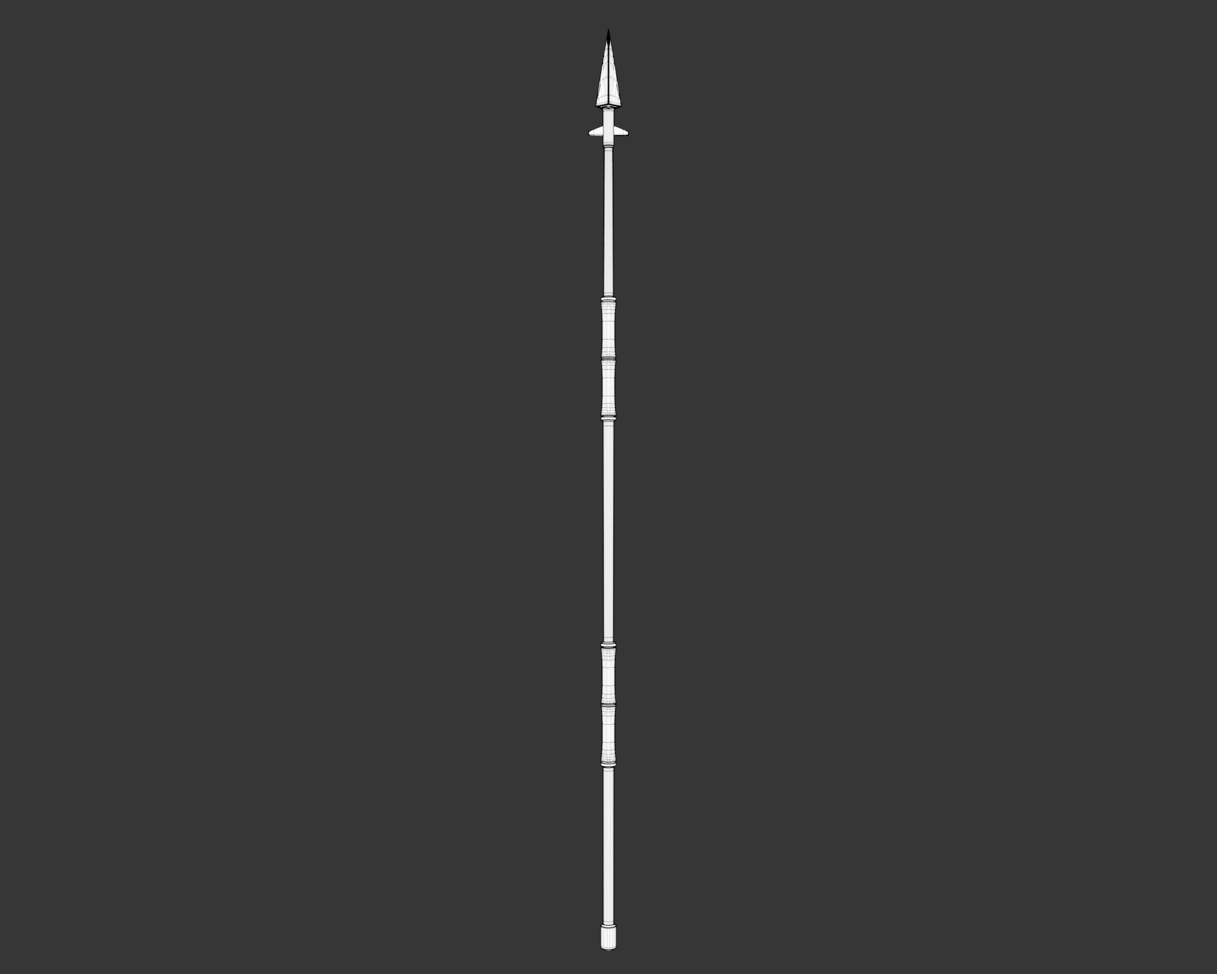 Medieval Knightly Weapon Spear Low-poly 3D model_5