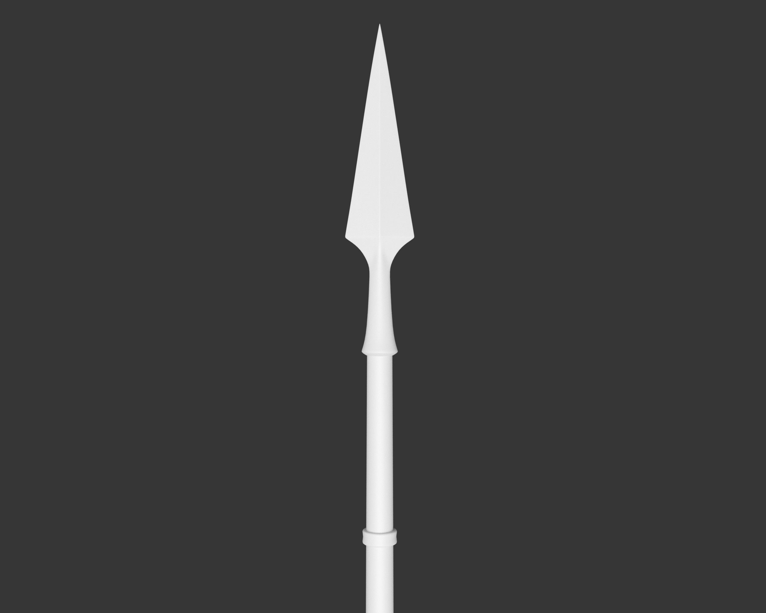 Medieval Elegant Weapon Spear Low-poly 3D model_7