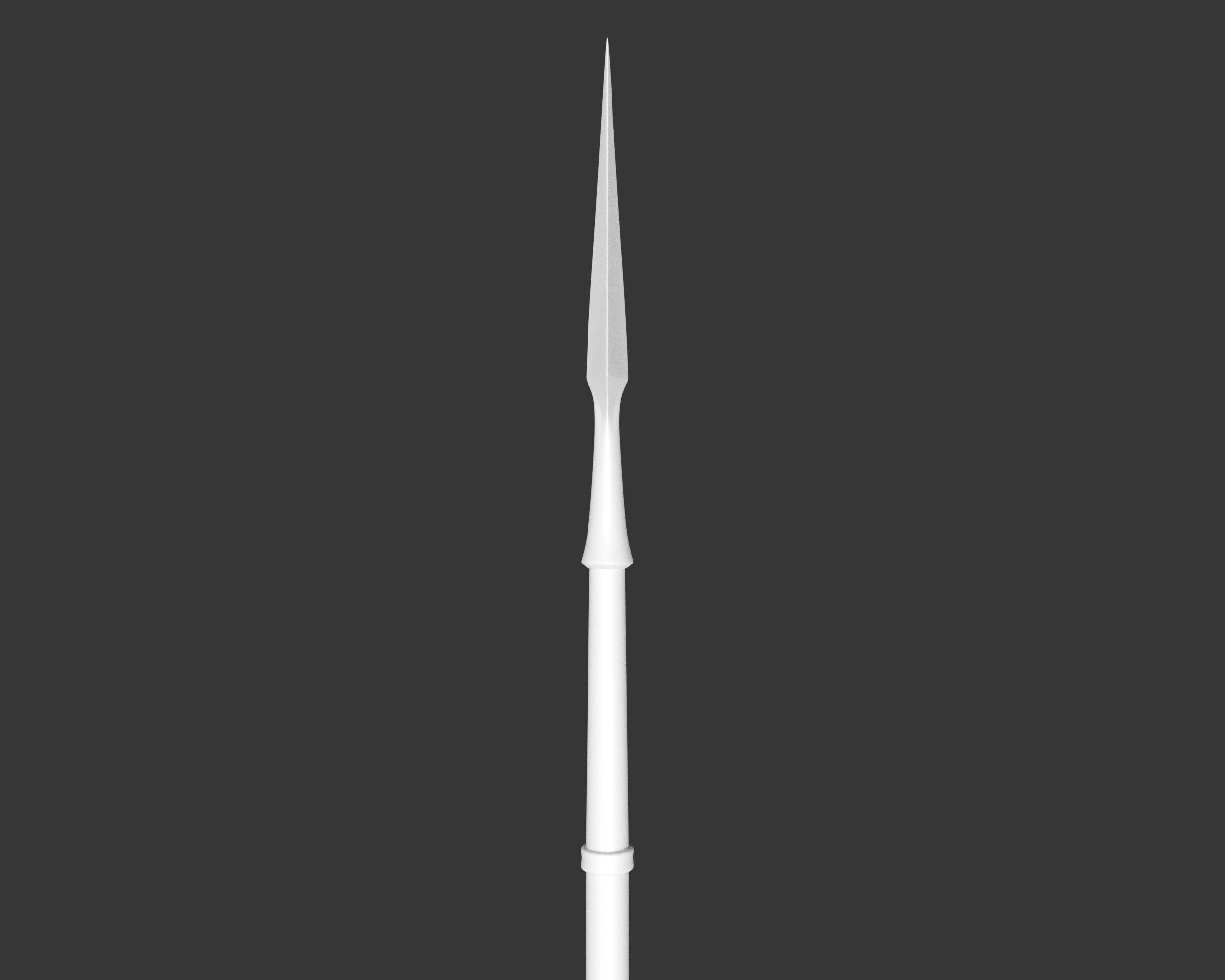 Medieval Elegant Weapon Spear Low-poly 3D model_10