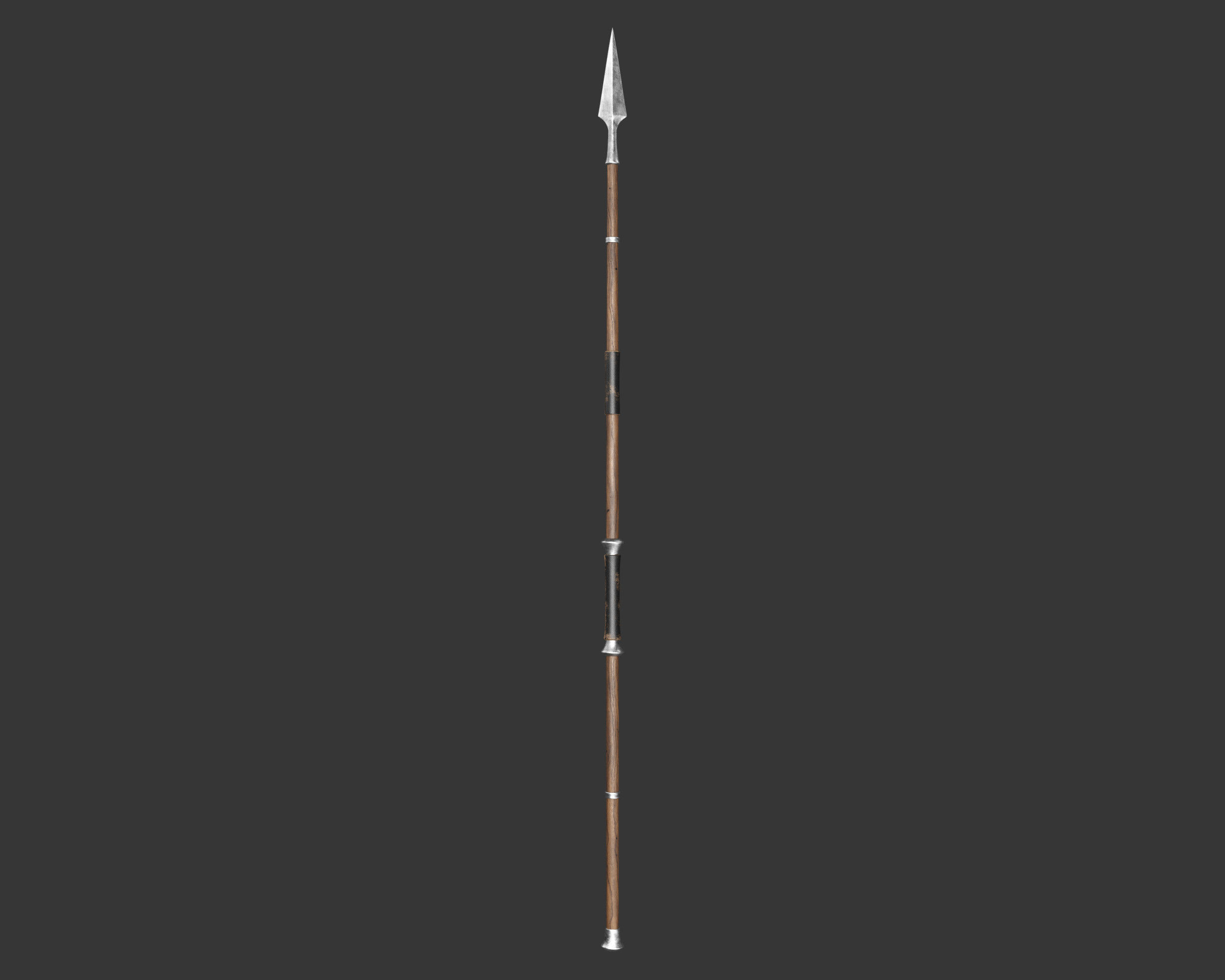 Medieval Elegant Weapon Spear Low-poly 3D model_3