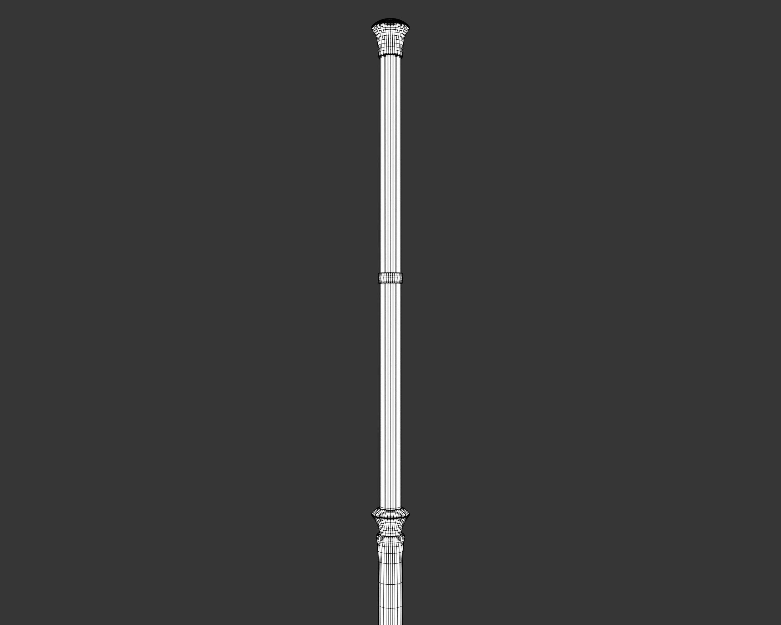 Medieval Elegant Weapon Spear Low-poly 3D model_14