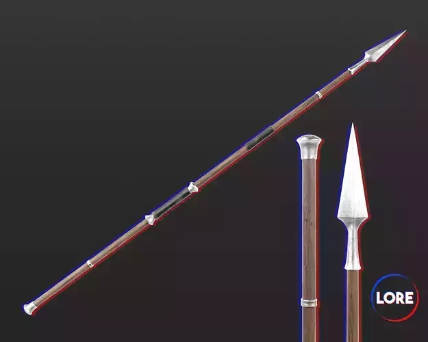 Medieval Elegant Weapon Spear Low-poly 3D model