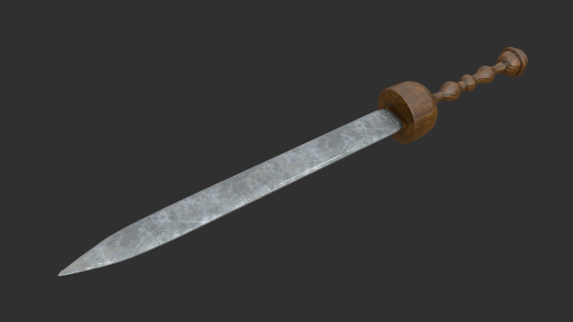 Roman Sword Free low-poly 3D model_1