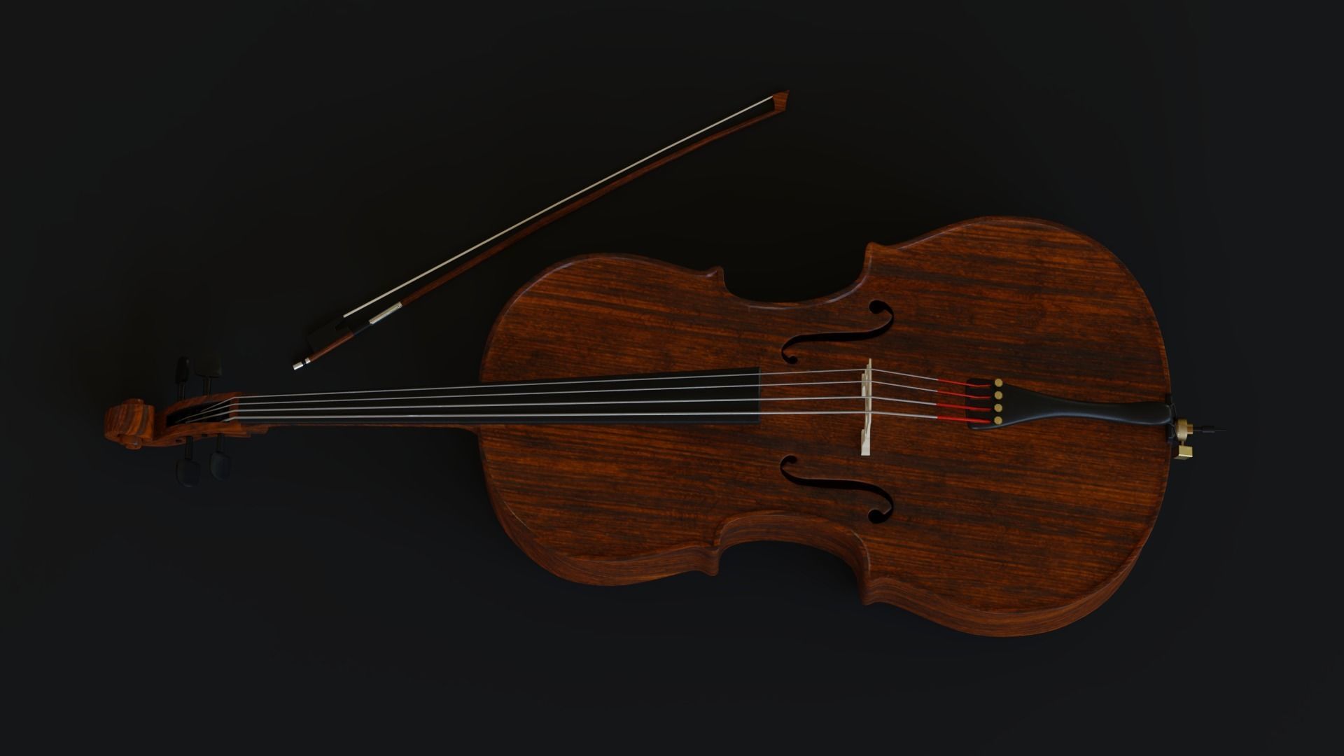 Cello - 3D model prop gameready 3D model_4