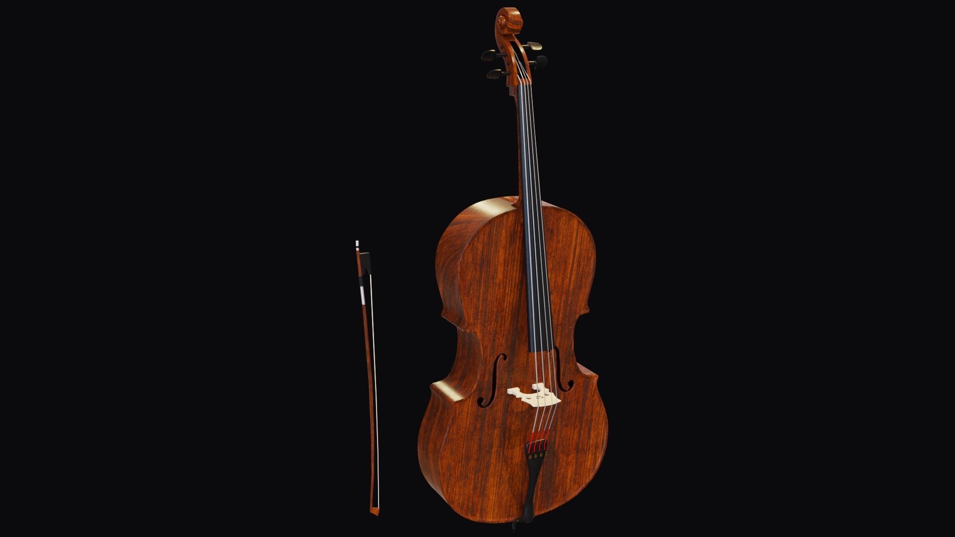 Cello - 3D model prop gameready 3D model_6