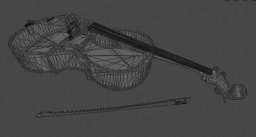 Cello - 3D model prop gameready 3D model_7