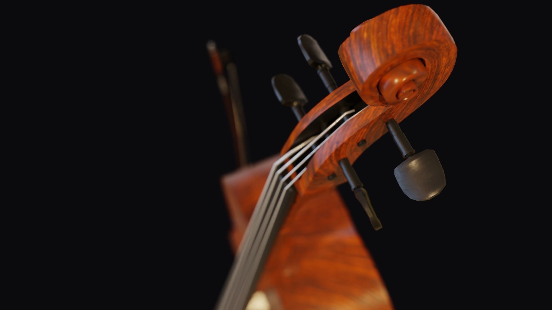 Cello - 3D model prop gameready 3D model_5