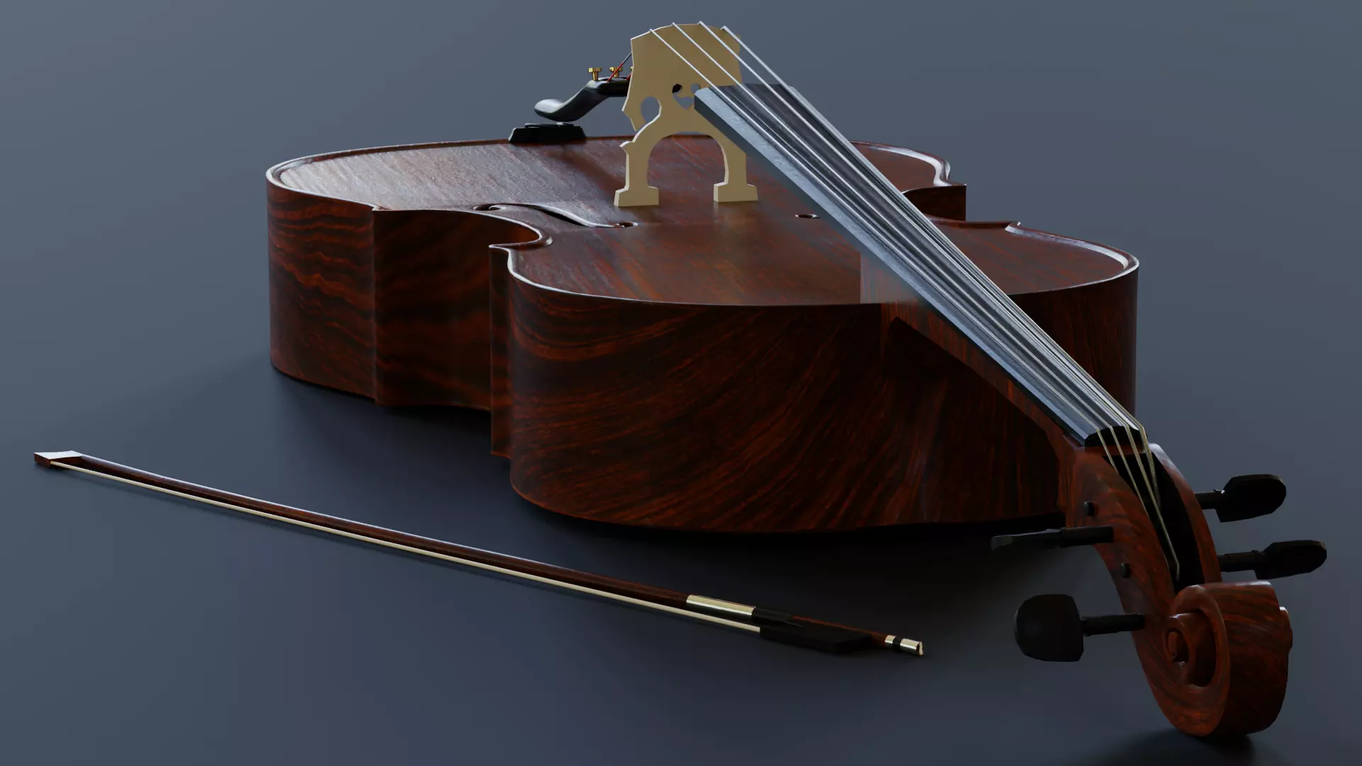 Cello - 3D model prop gameready 3D model_0