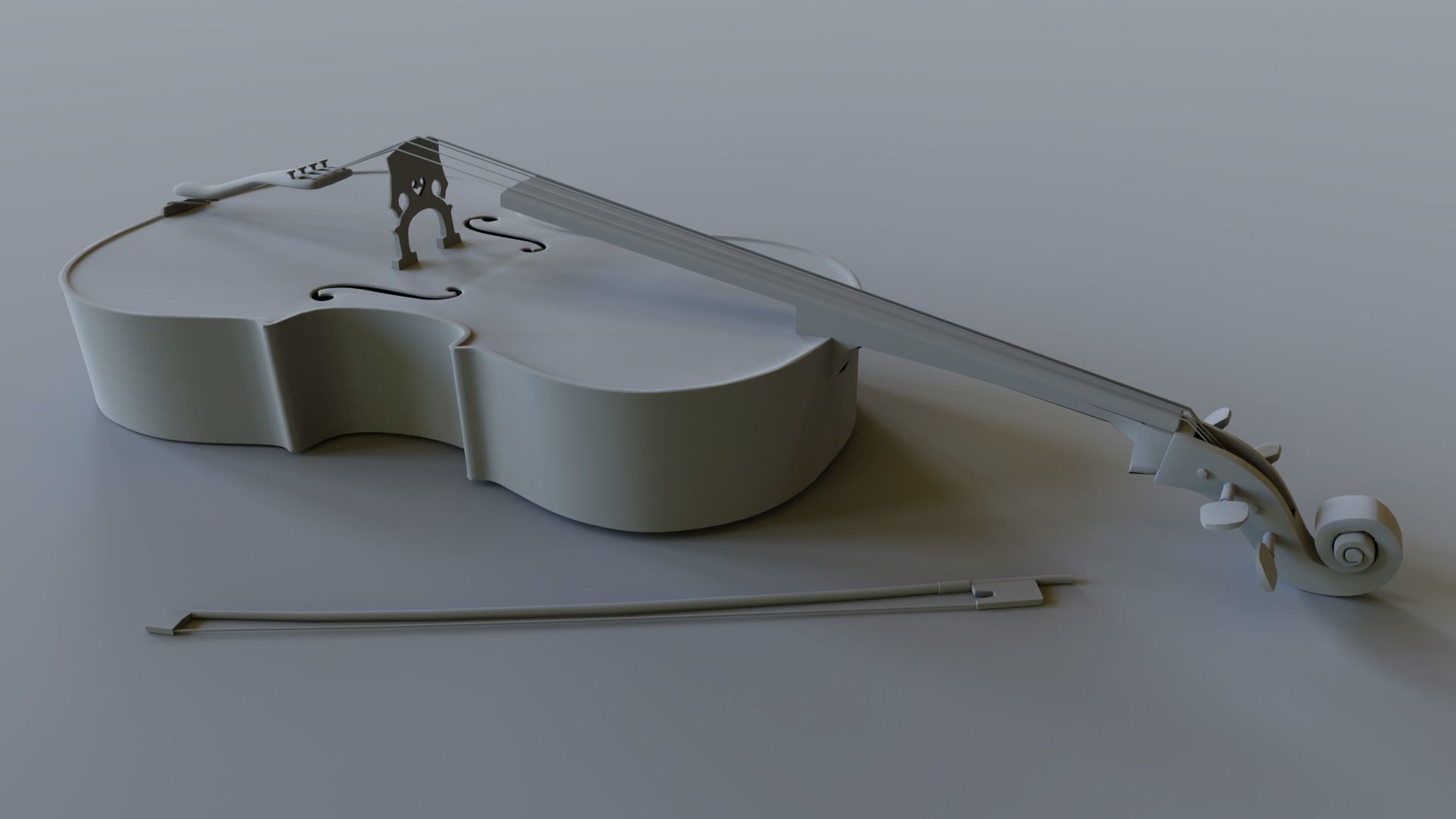 Cello - 3D model prop gameready 3D model_2