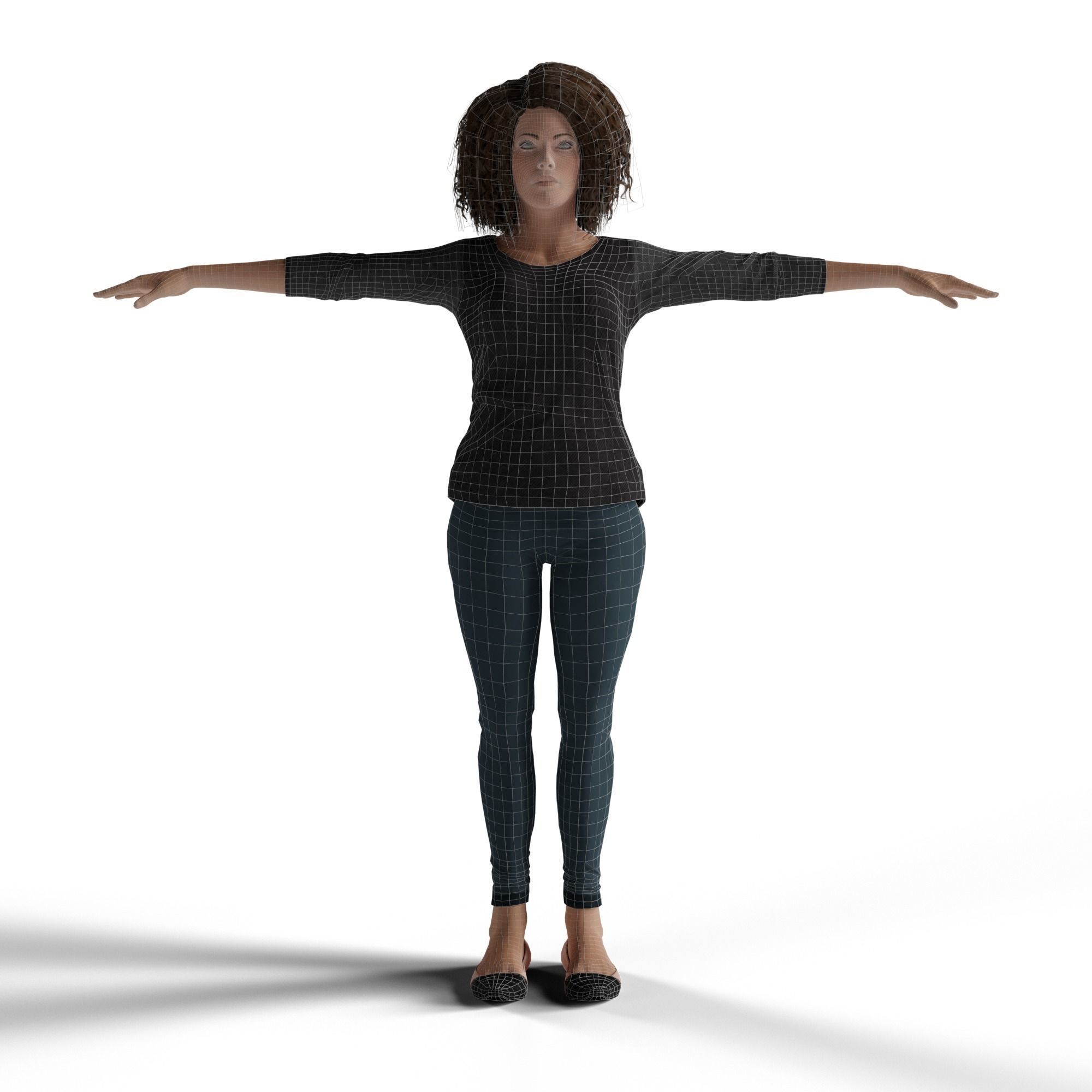 Female Character 3D model_10