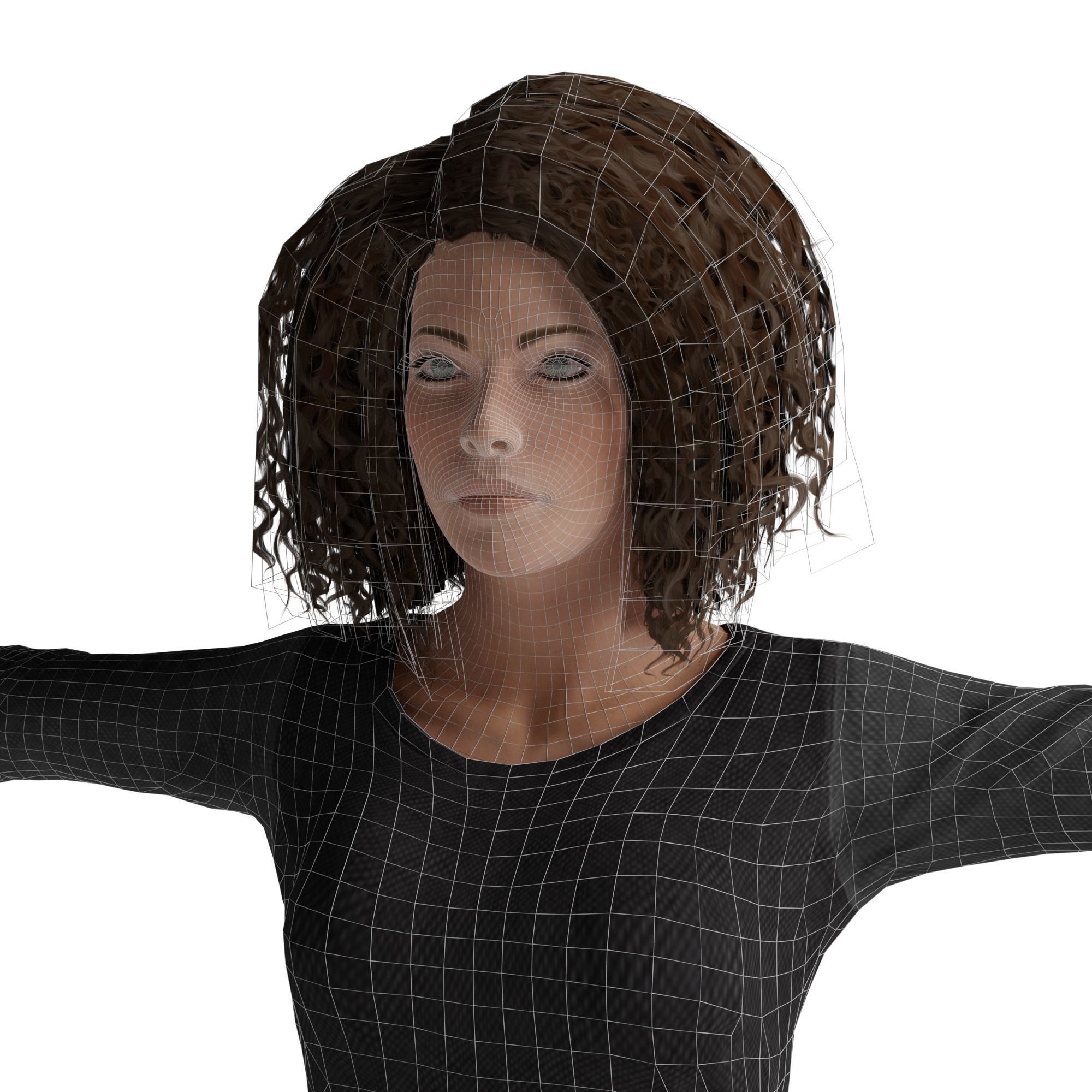 Female Character 3D model_9