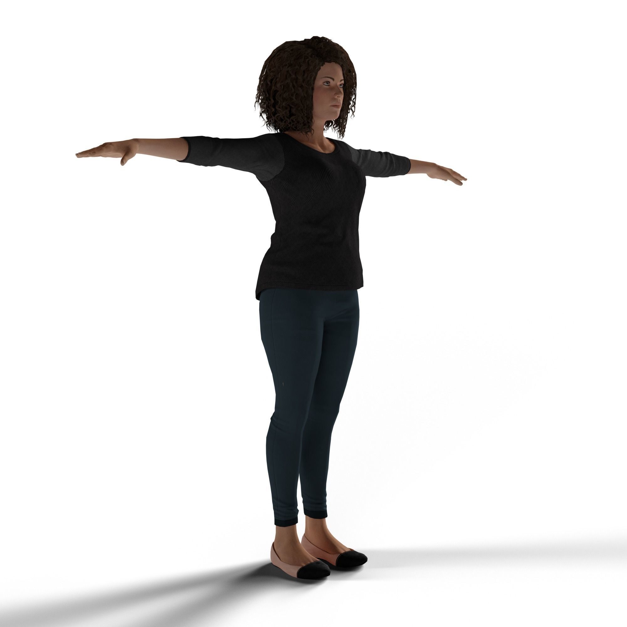 Female Character 3D model_7