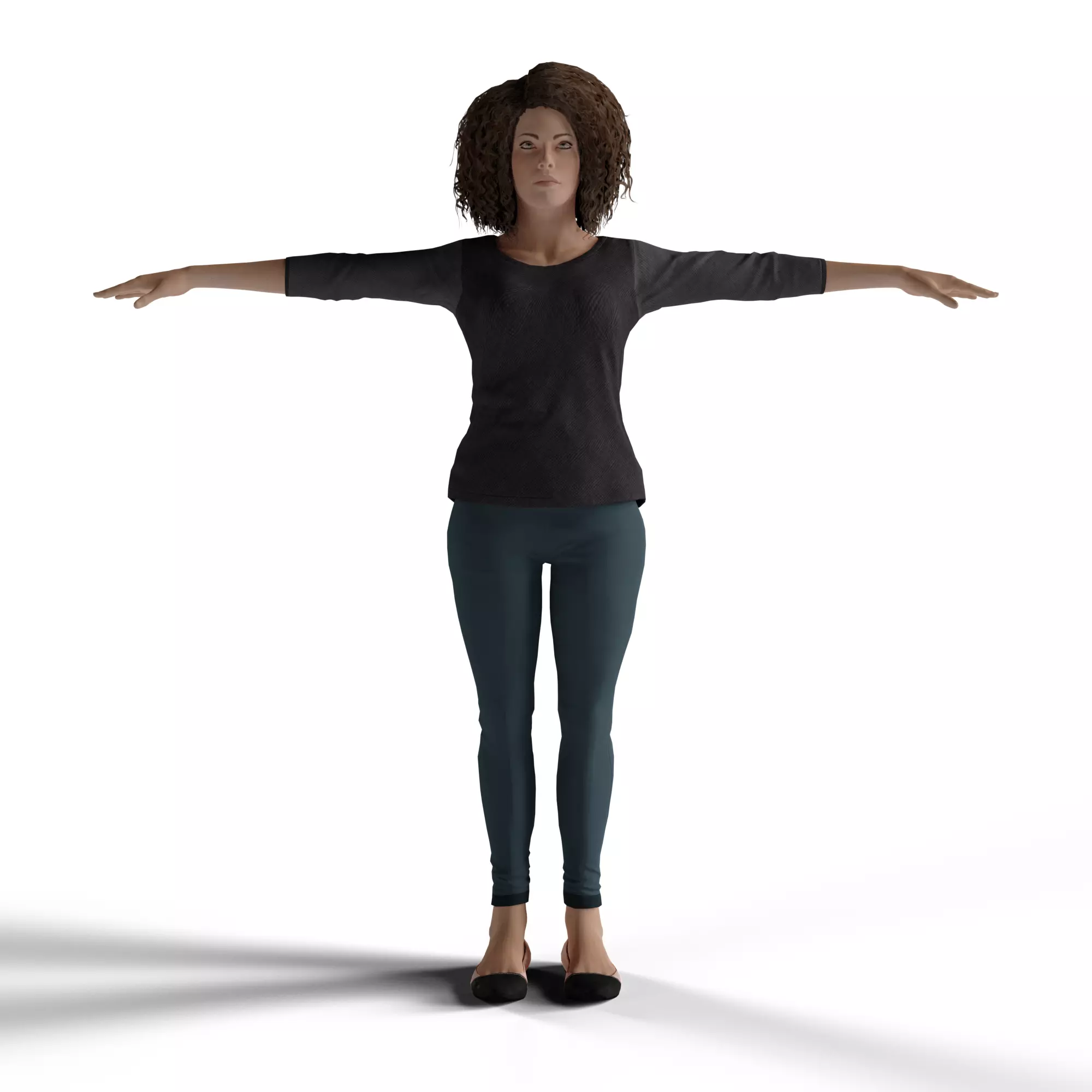 Female Character 3D model_0