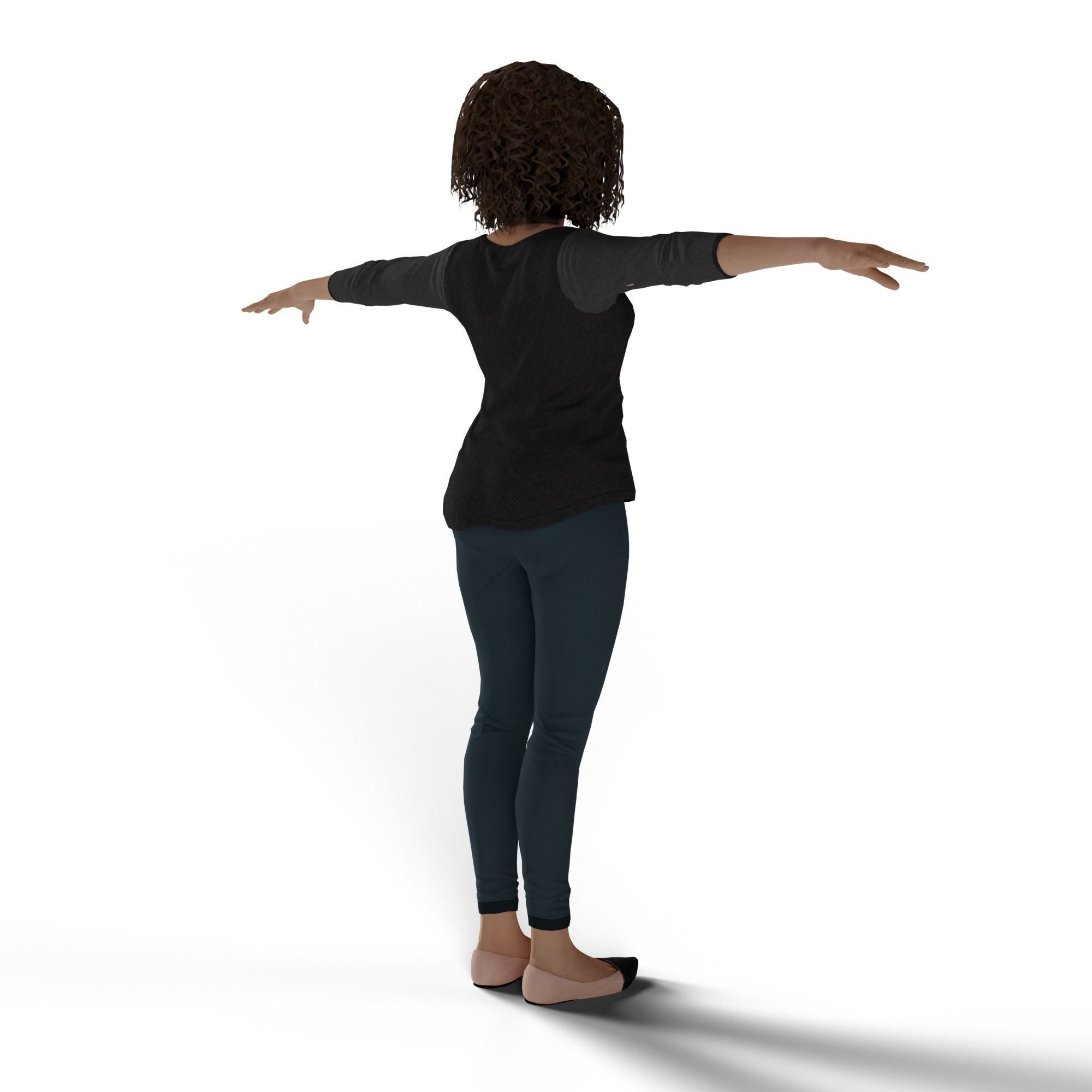 Female Character 3D model_5