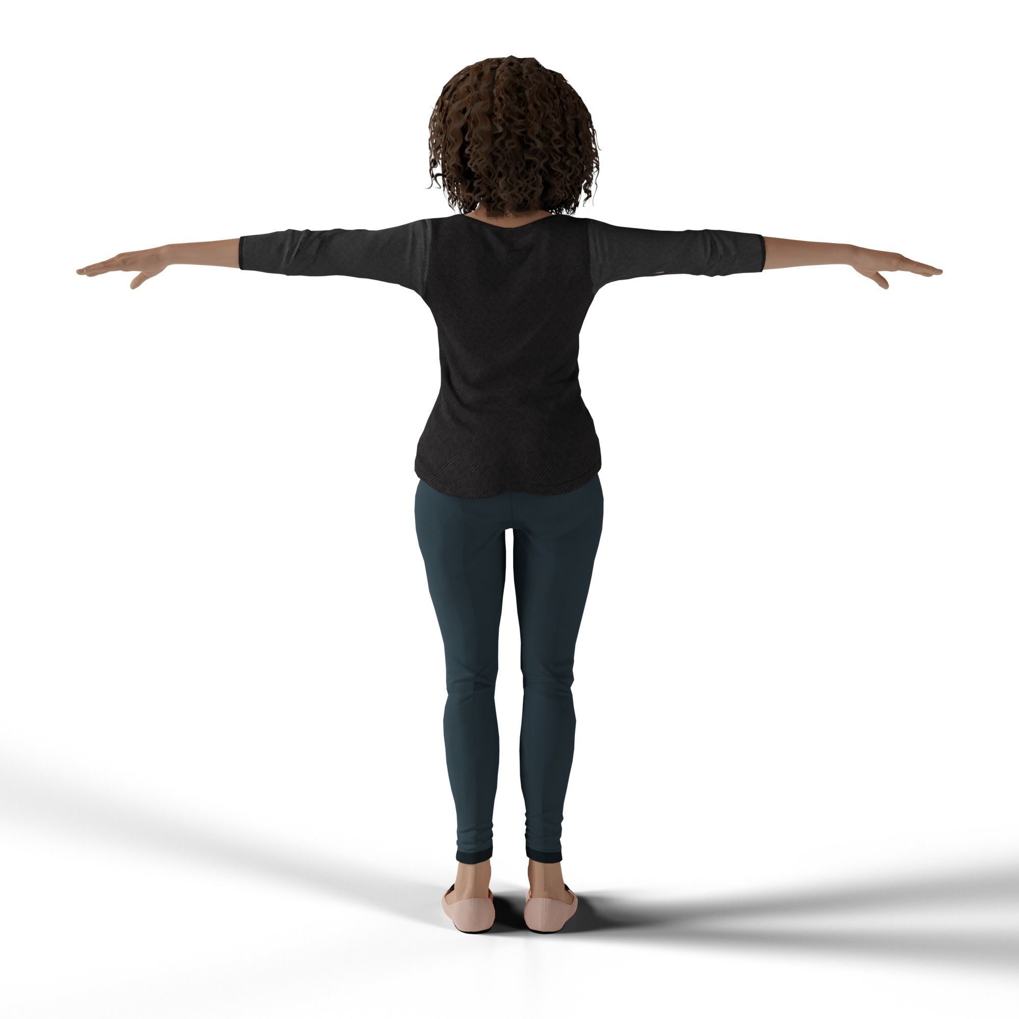 Female Character 3D model_4