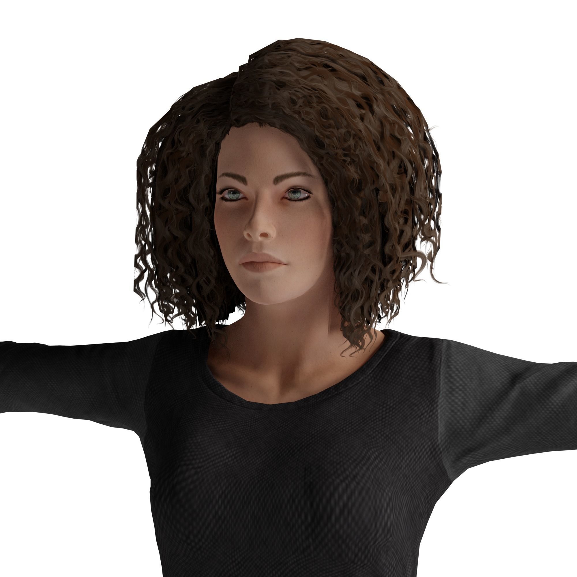 Female Character 3D model_8