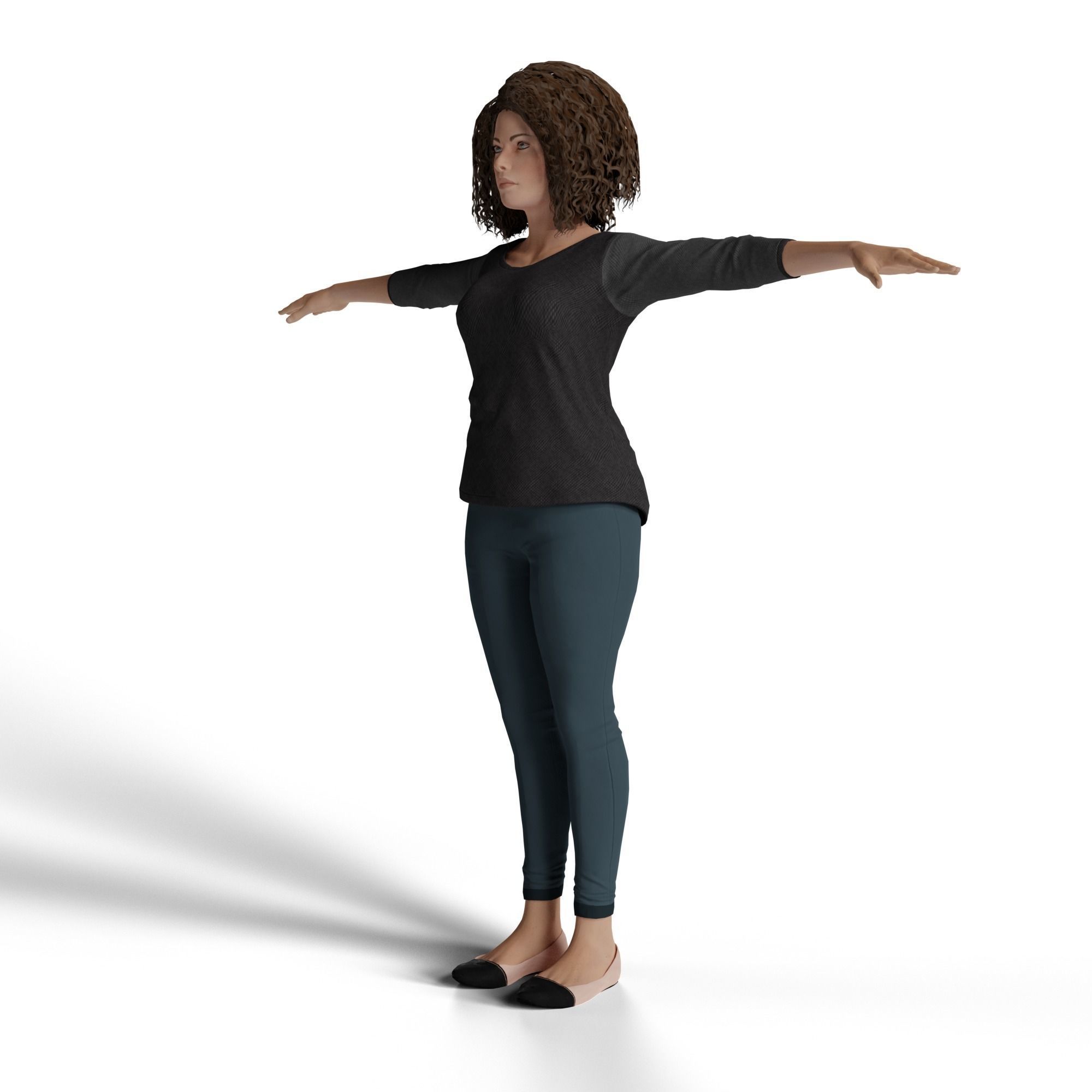 Female Character 3D model_1