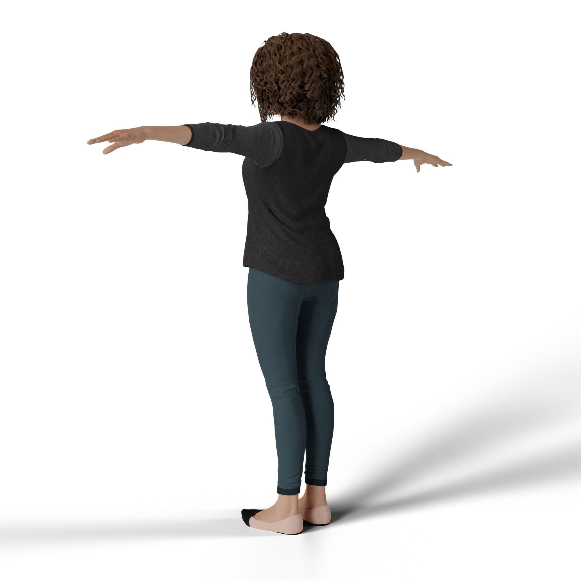 Female Character 3D model_3