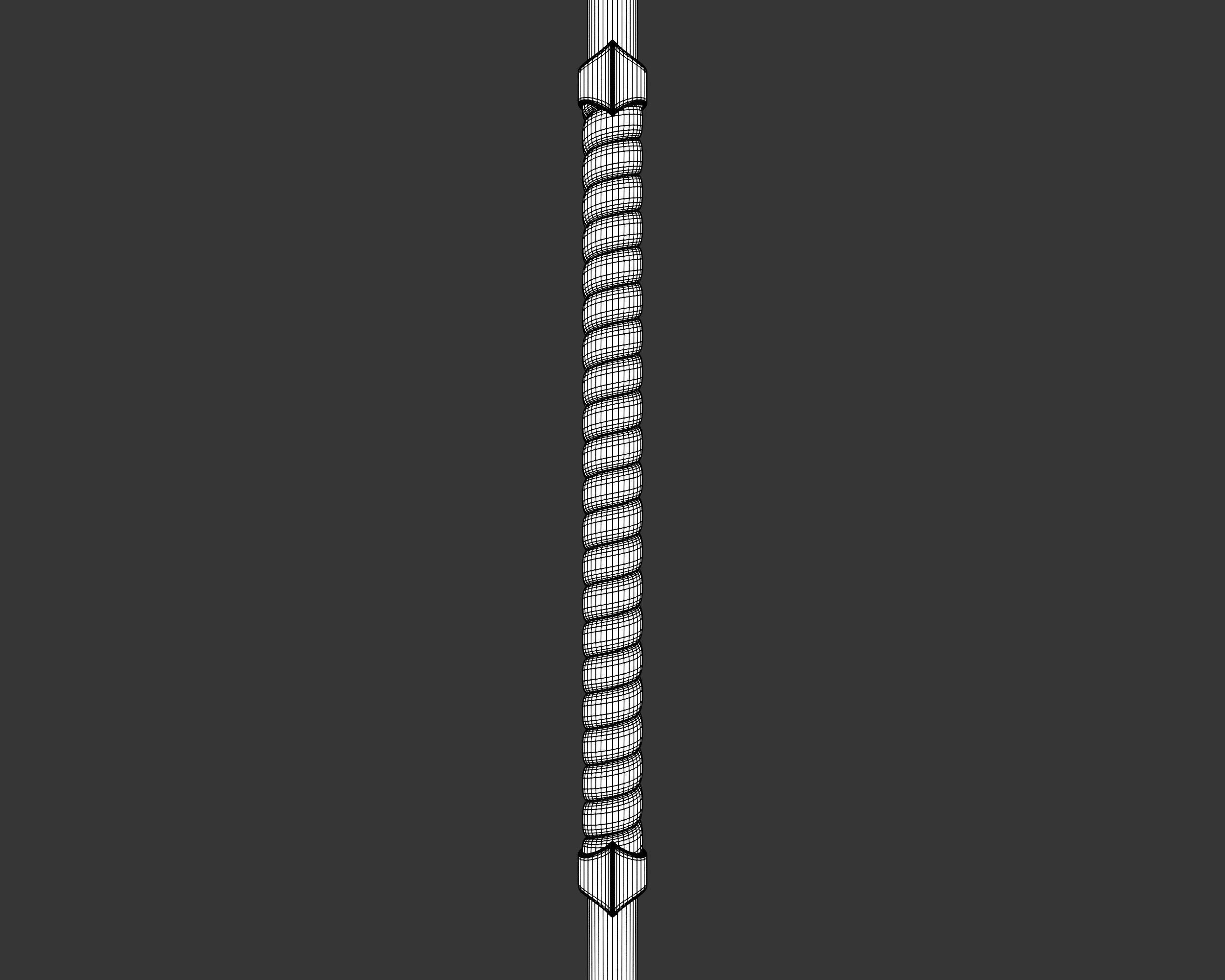 Medieval Noble Weapon Spear Low-poly 3D model_14