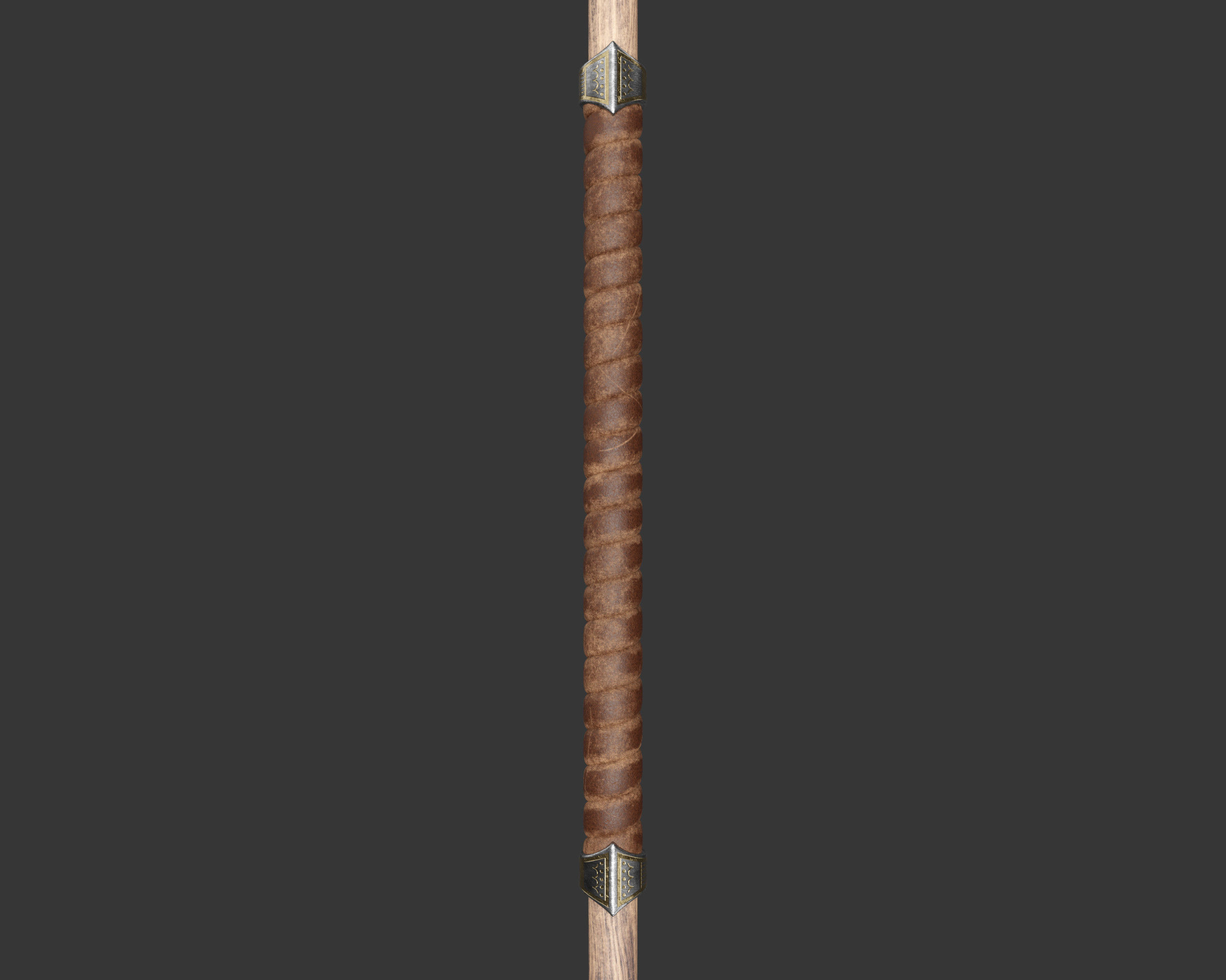 Medieval Noble Weapon Spear Low-poly 3D model_12