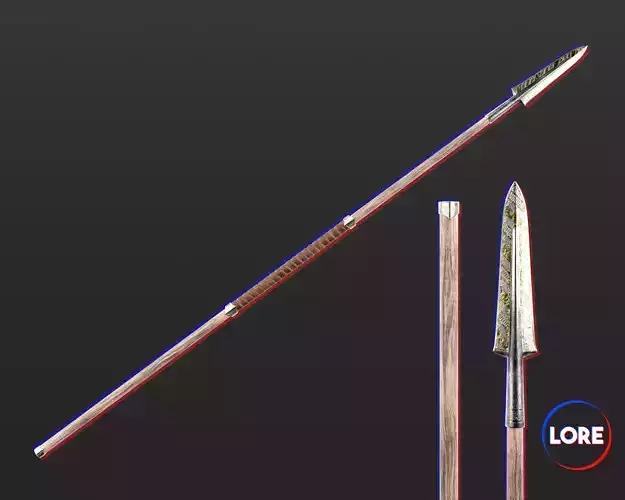 Medieval Noble Weapon Spear Low-poly 3D model