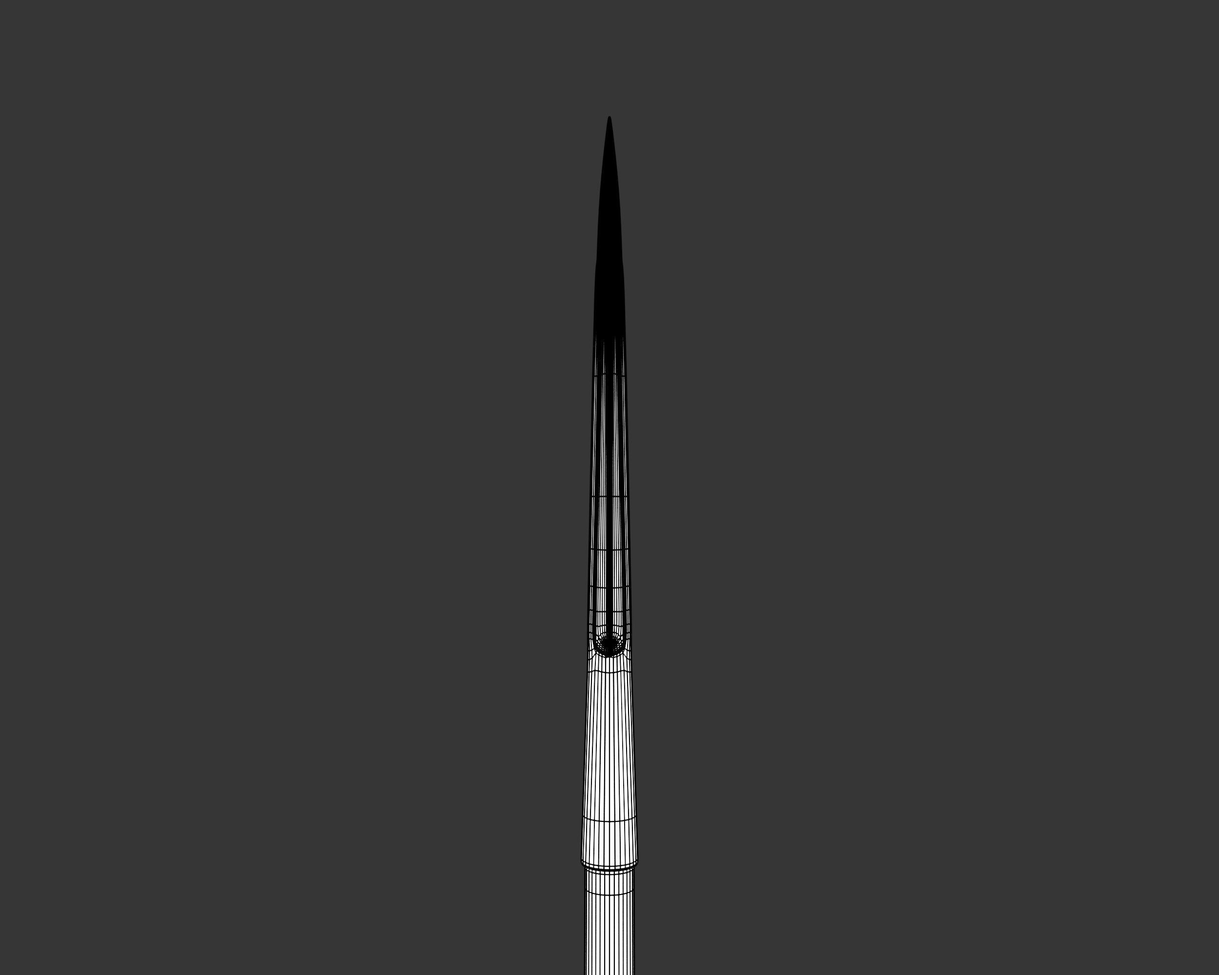 Medieval Noble Weapon Spear Low-poly 3D model_11