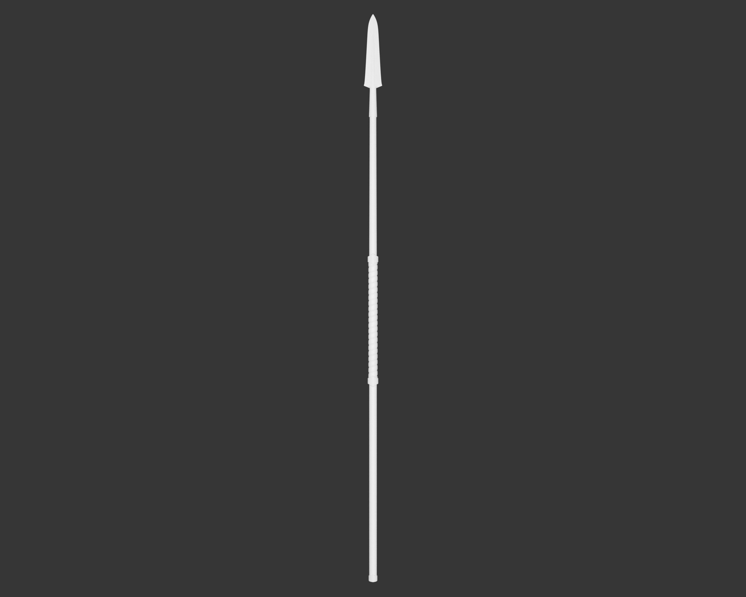 Medieval Noble Weapon Spear Low-poly 3D model_4