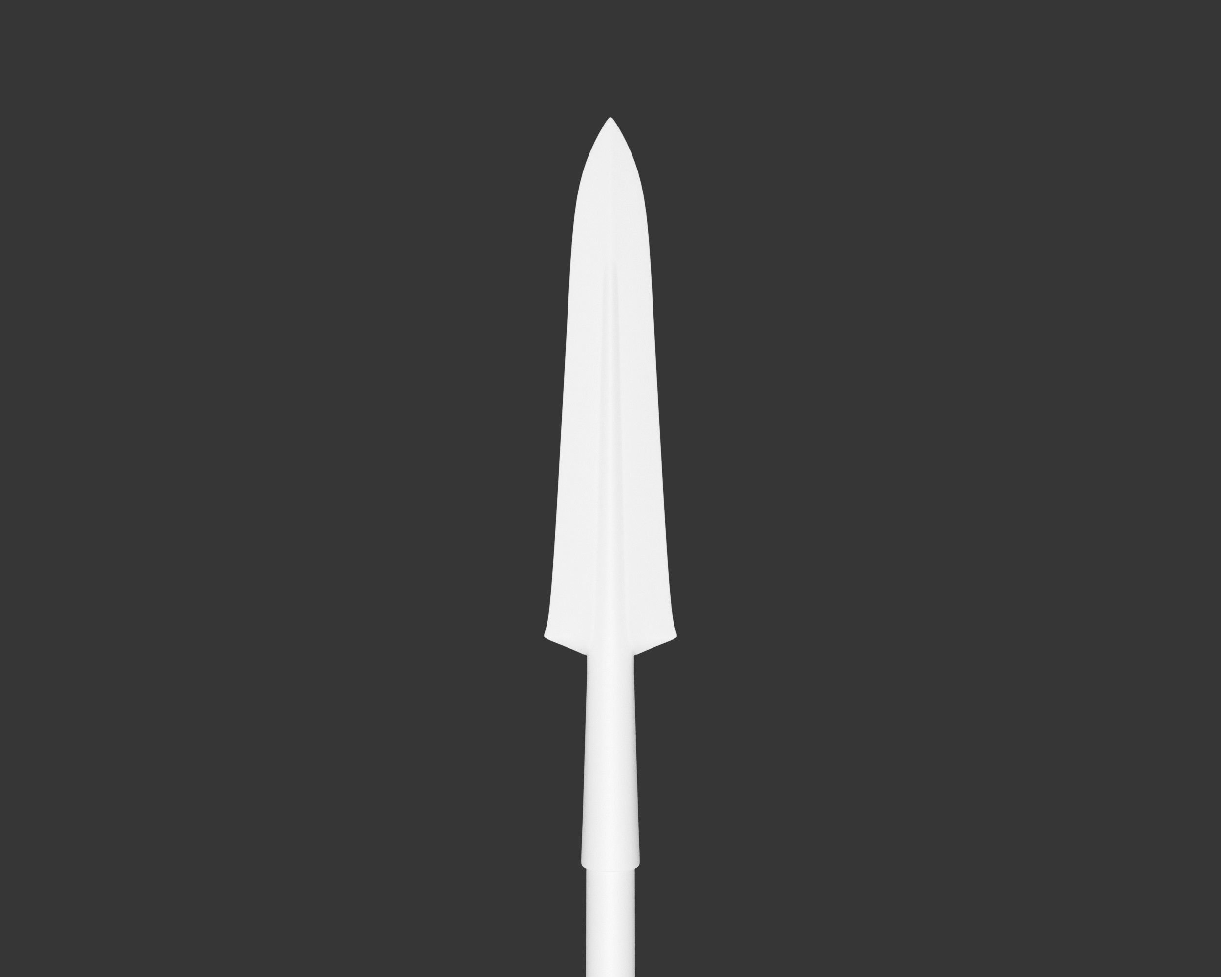 Medieval Noble Weapon Spear Low-poly 3D model_7
