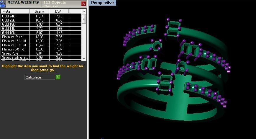 Baquette Diamond Ring 3D print model_3