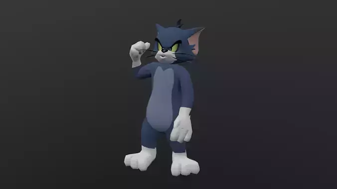TOMC-011 Tom Cat Pointing Low-poly 3D model