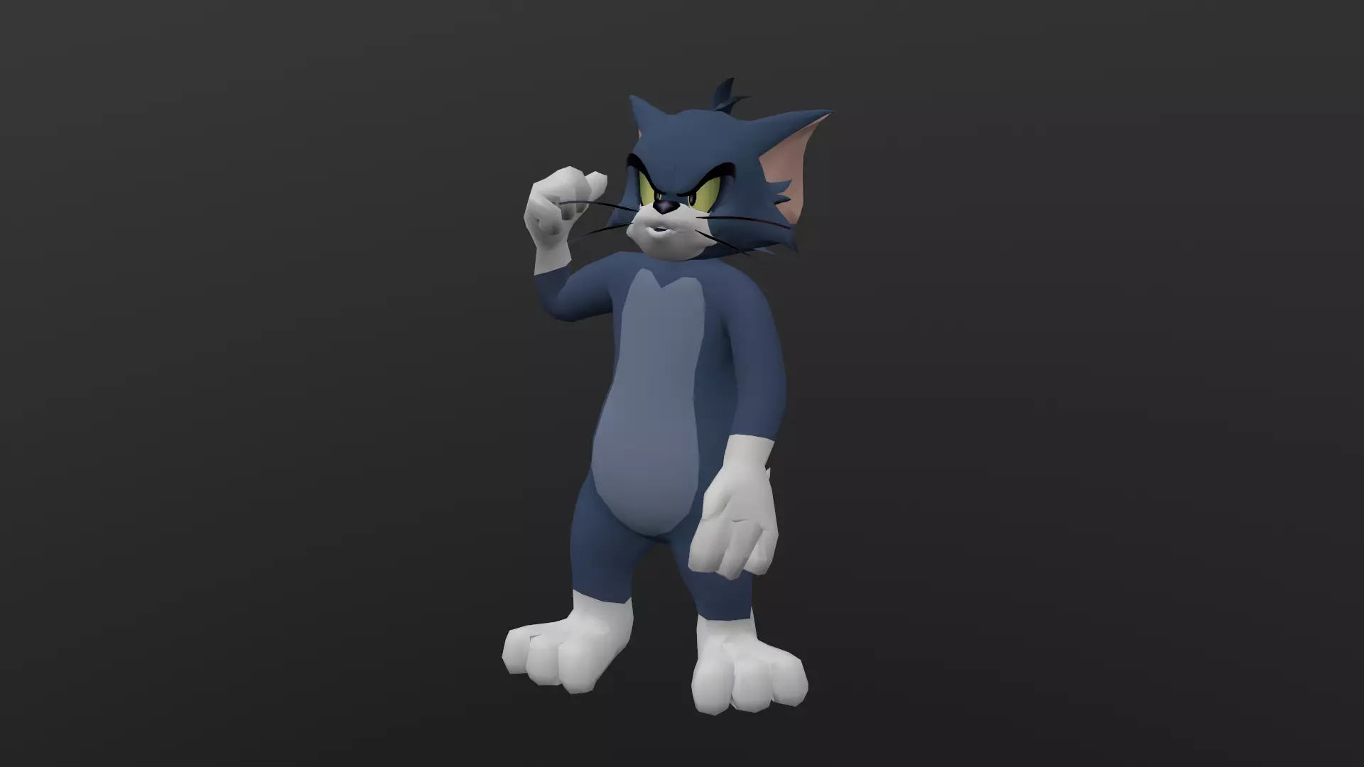 TOMC-011 Tom Cat Pointing Low-poly 3D model_0