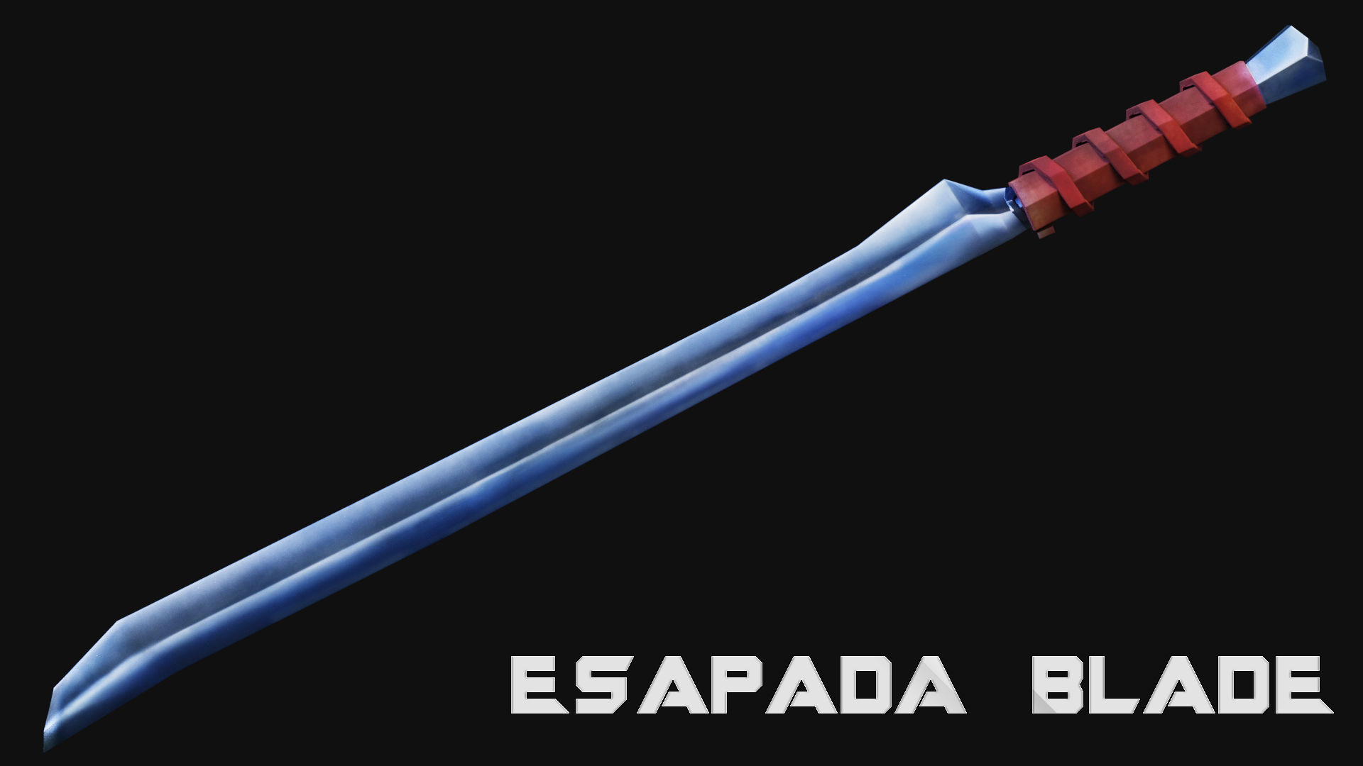 Espada Blade Low-poly 3D model_1