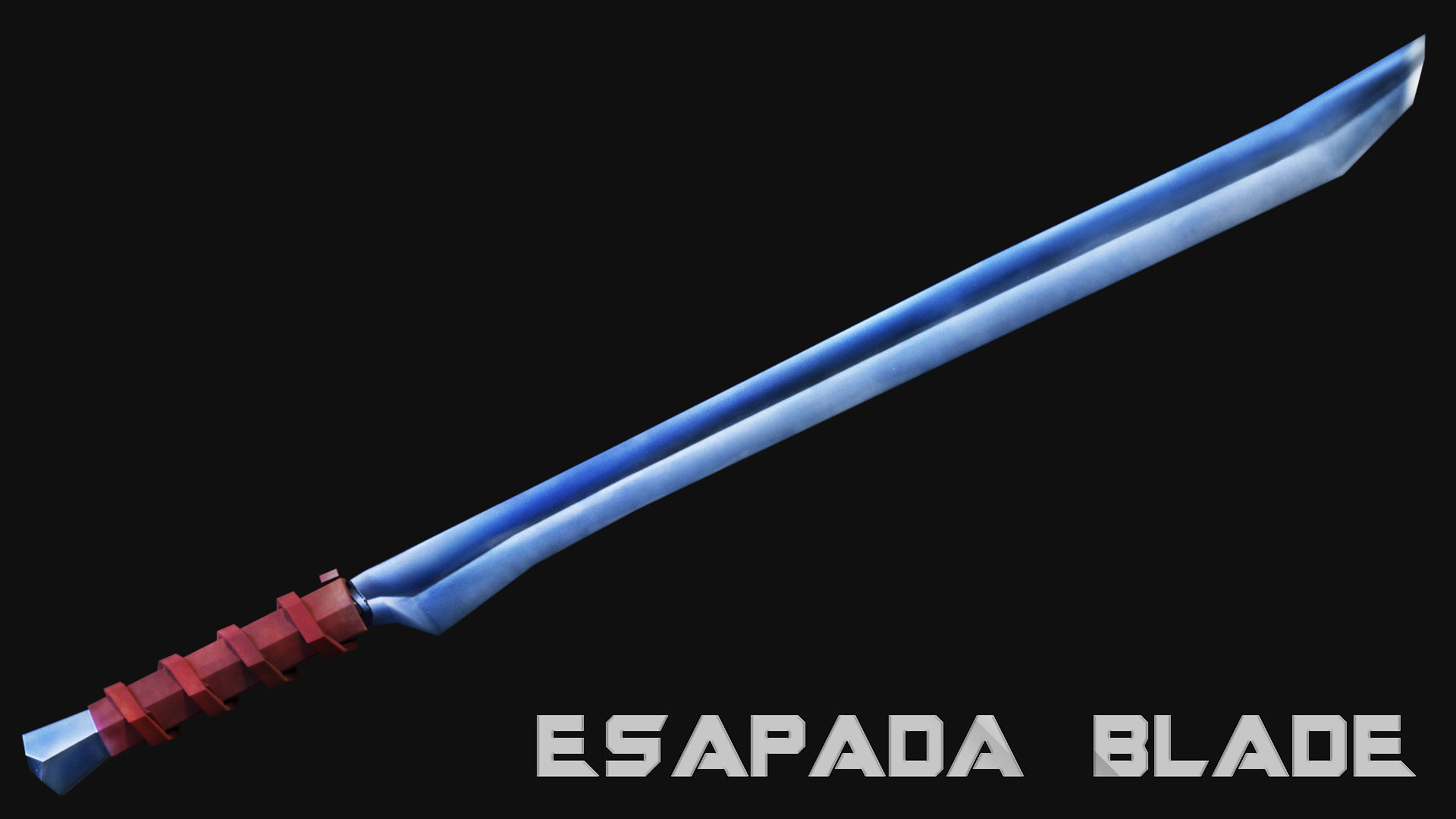 Espada Blade Low-poly 3D model_4