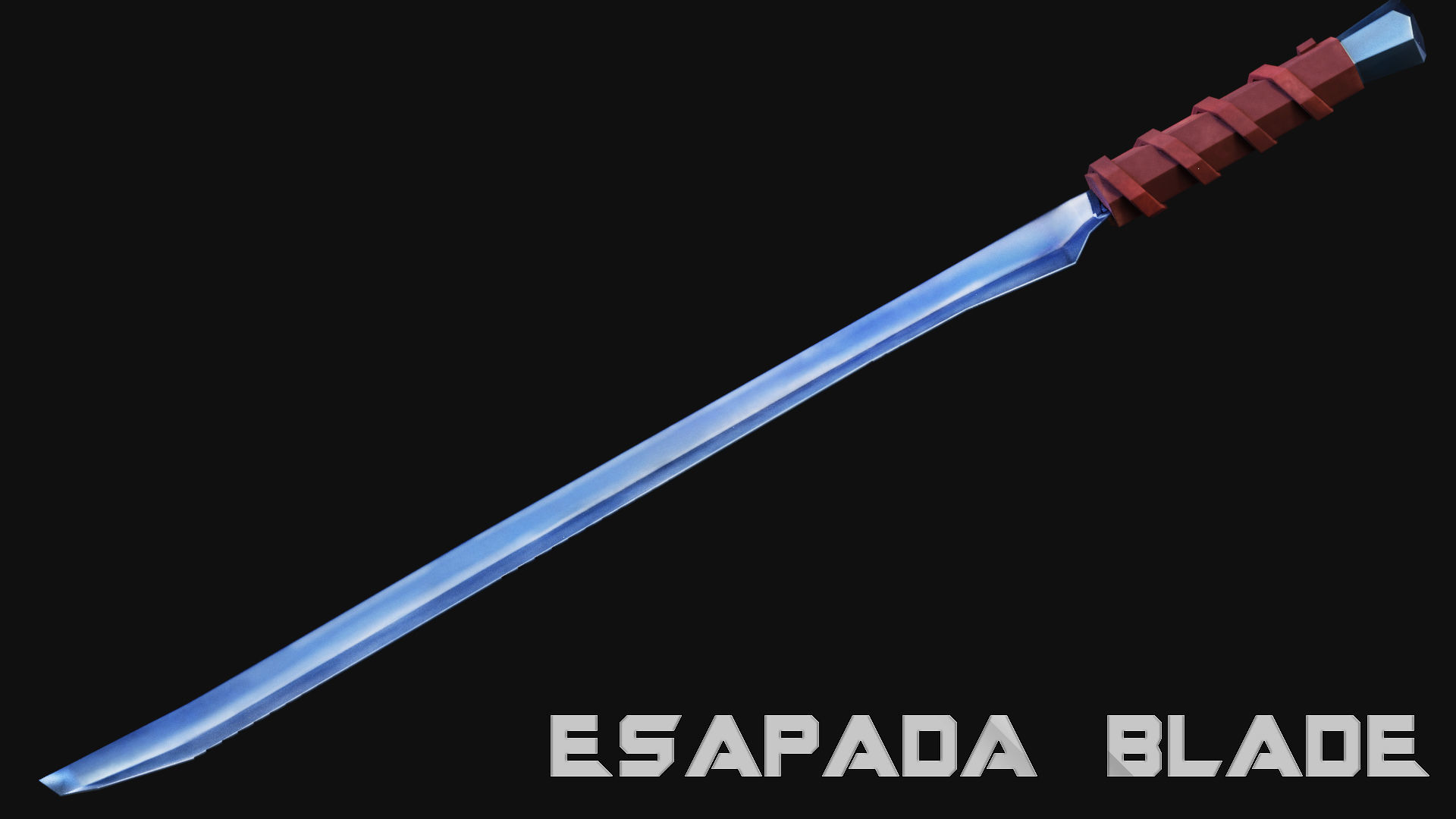 Espada Blade Low-poly 3D model_5