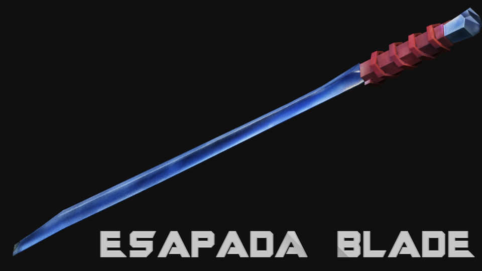 Espada Blade Low-poly 3D model_11