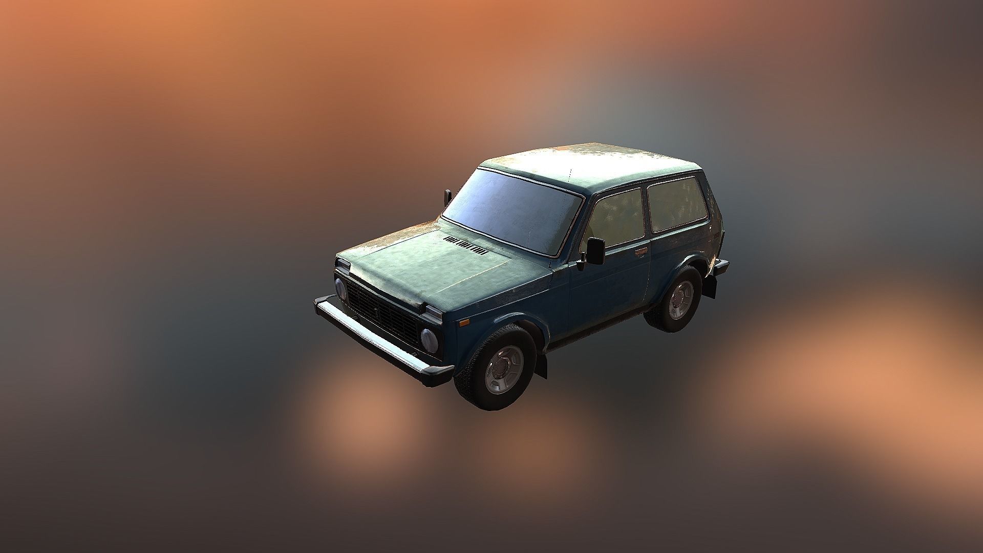 Lada Niva 4x4 Low-poly 3D model_8