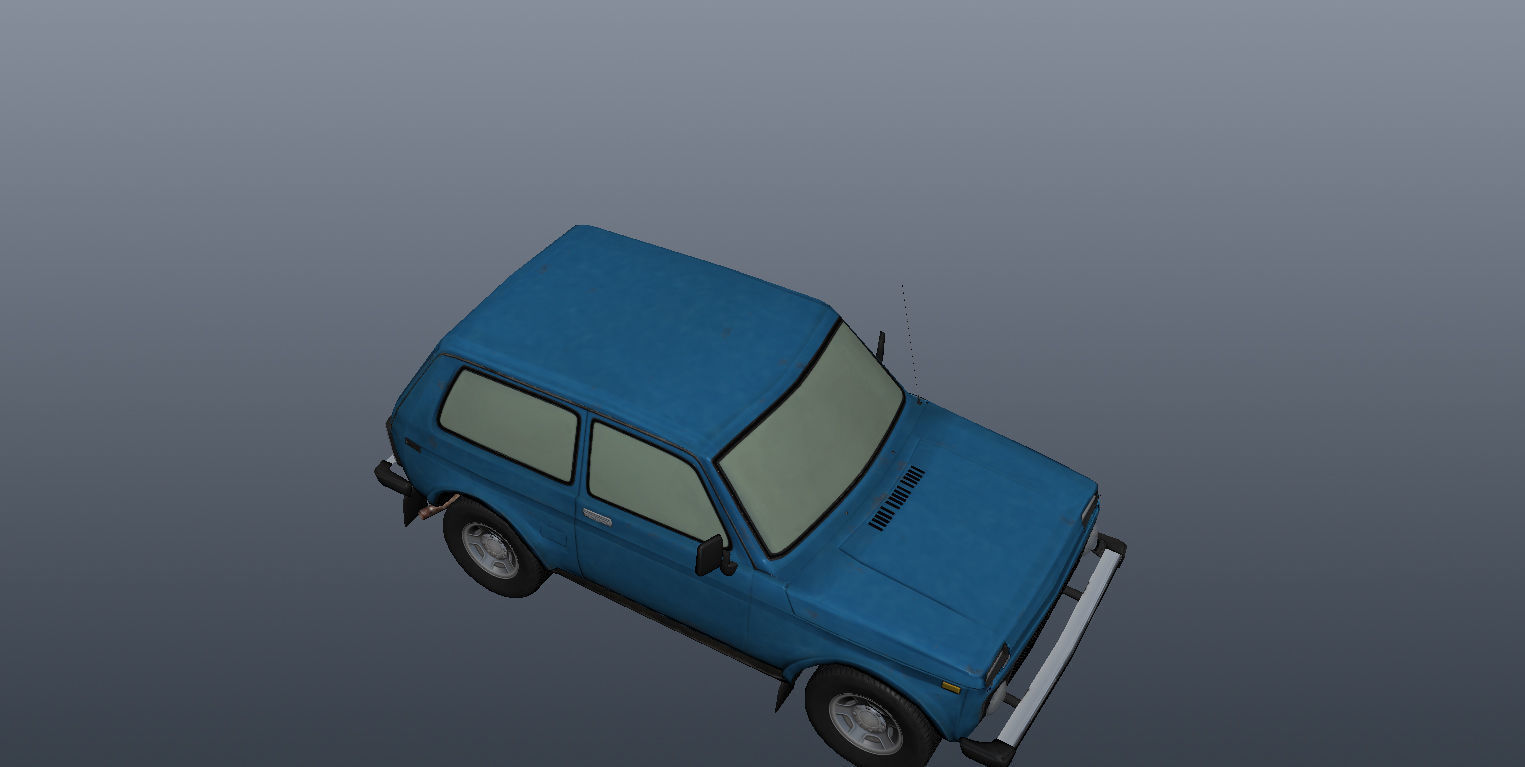 Lada Niva 4x4 Low-poly 3D model_3