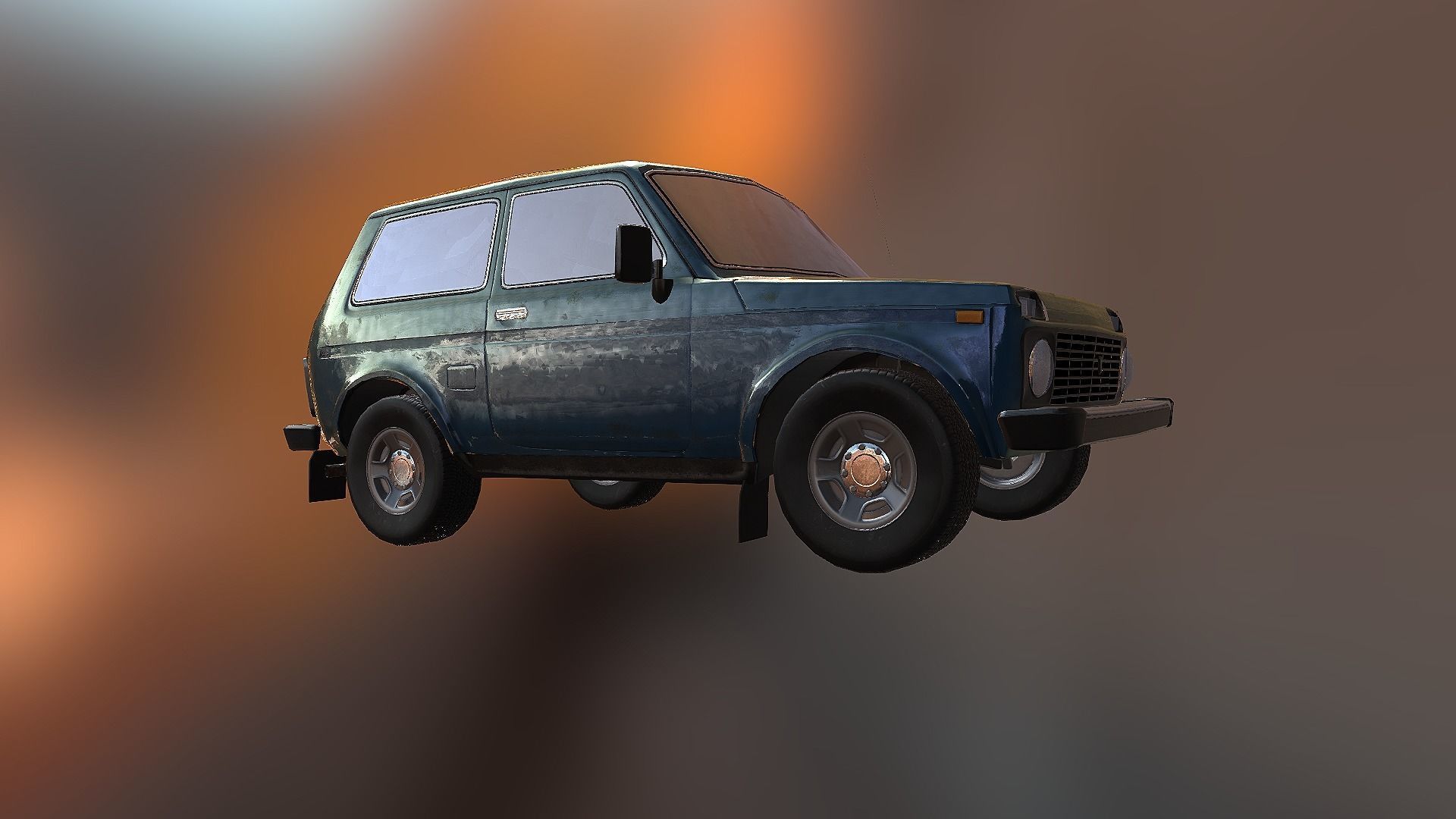 Lada Niva 4x4 Low-poly 3D model_7