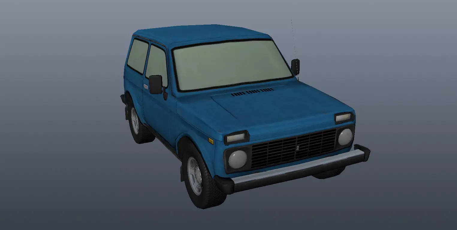 Lada Niva 4x4 Low-poly 3D model_0