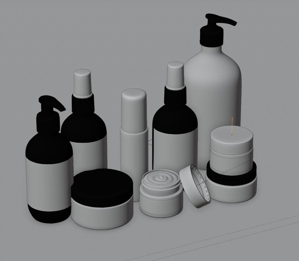 MUSQ Skincare Cosmetics Set 3D model_4