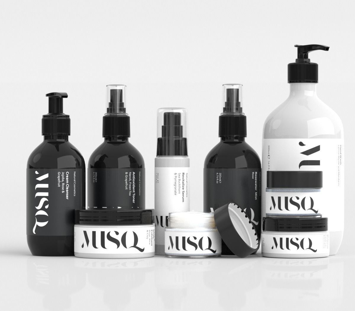 MUSQ Skincare Cosmetics Set 3D model_1