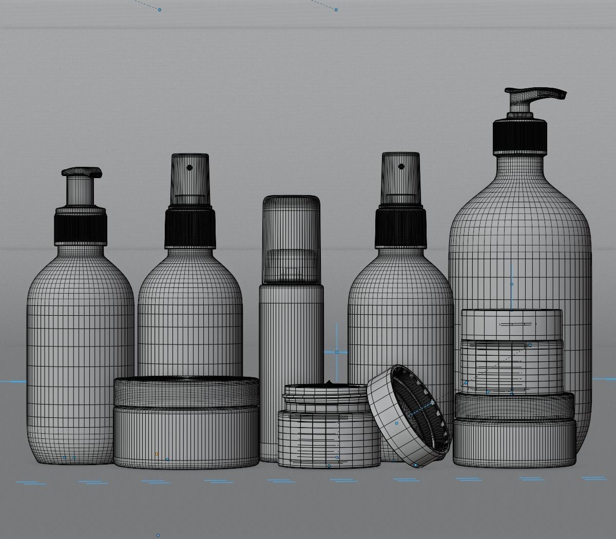 MUSQ Skincare Cosmetics Set 3D model_10