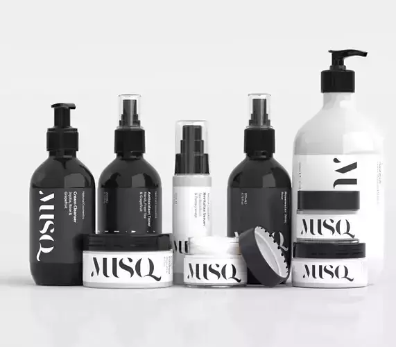 MUSQ Skincare Cosmetics Set 3D model