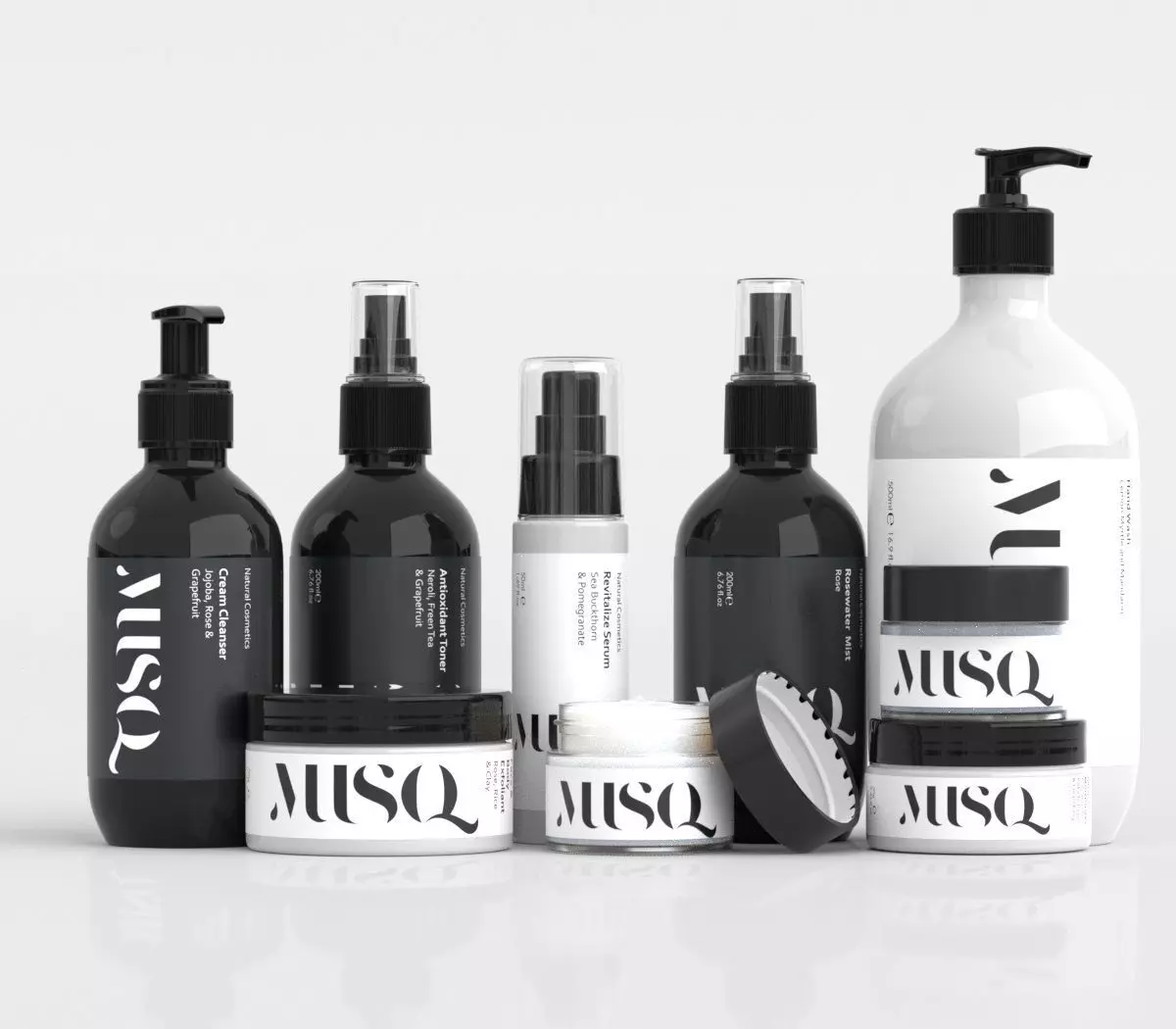 MUSQ Skincare Cosmetics Set 3D model_0