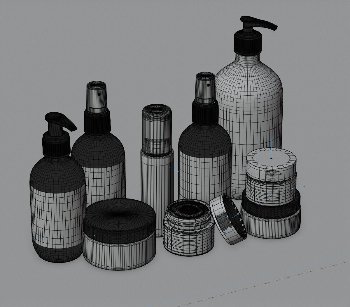 MUSQ Skincare Cosmetics Set 3D model_5