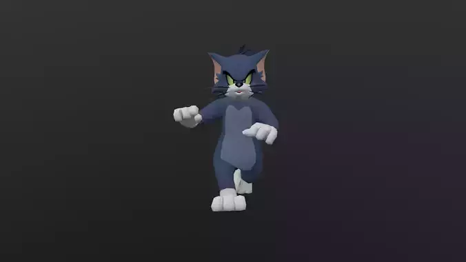 TOMC-014 Tom Running Panic In Place Low-poly 3D model