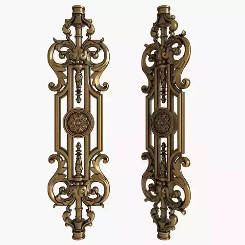 baluster pair of ornate door knobs